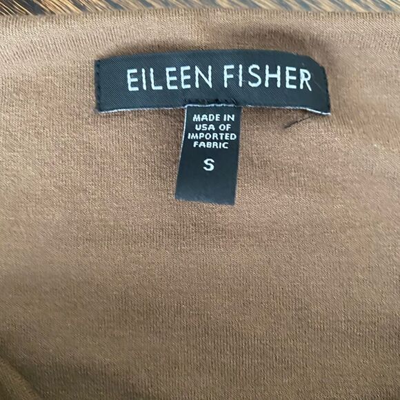 Eileen Fisher Brown Tank Dress Drape Neck Small - Picture 4 of 4